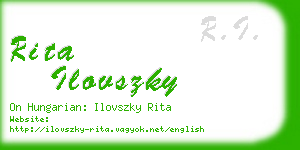rita ilovszky business card